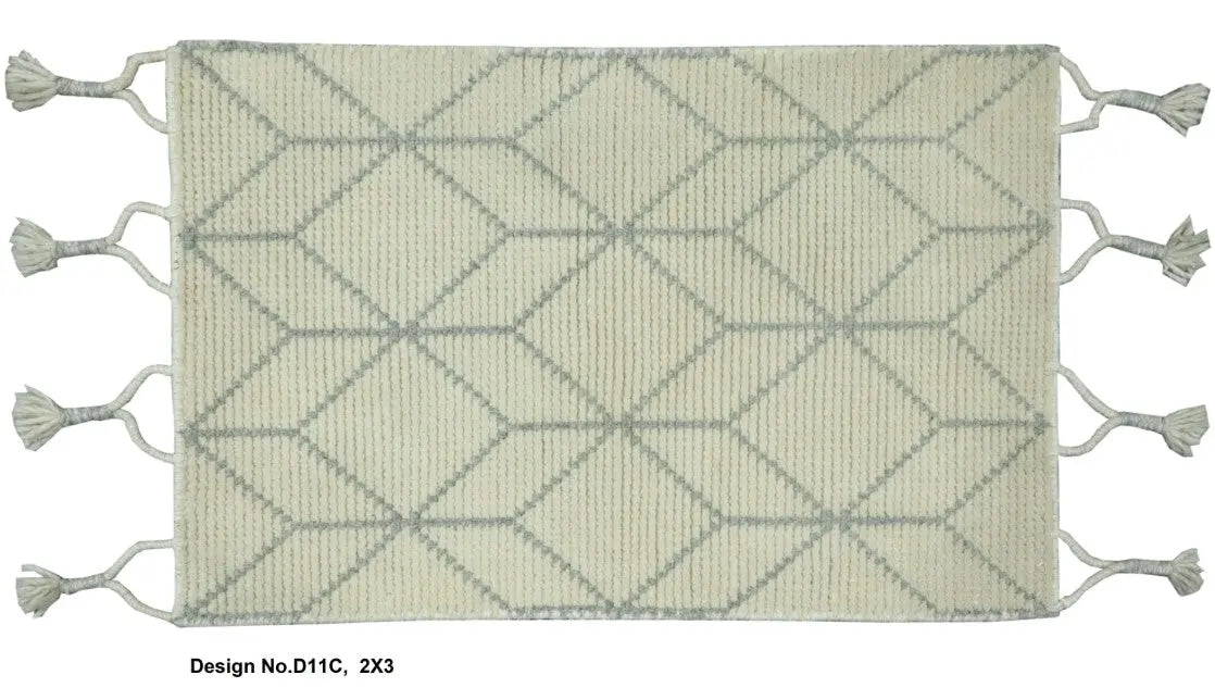 Hand knotted Indian Modern Rug 2'0" x 3'0" ABC Rugs Kilims